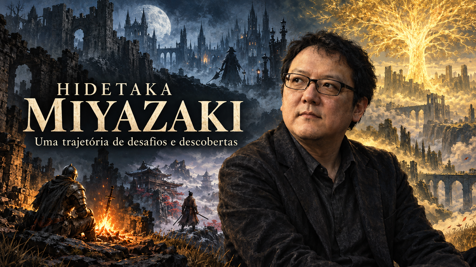 Hidetaka Miyazaki: a trajetória do criador de Dark Souls e Elden Ring.